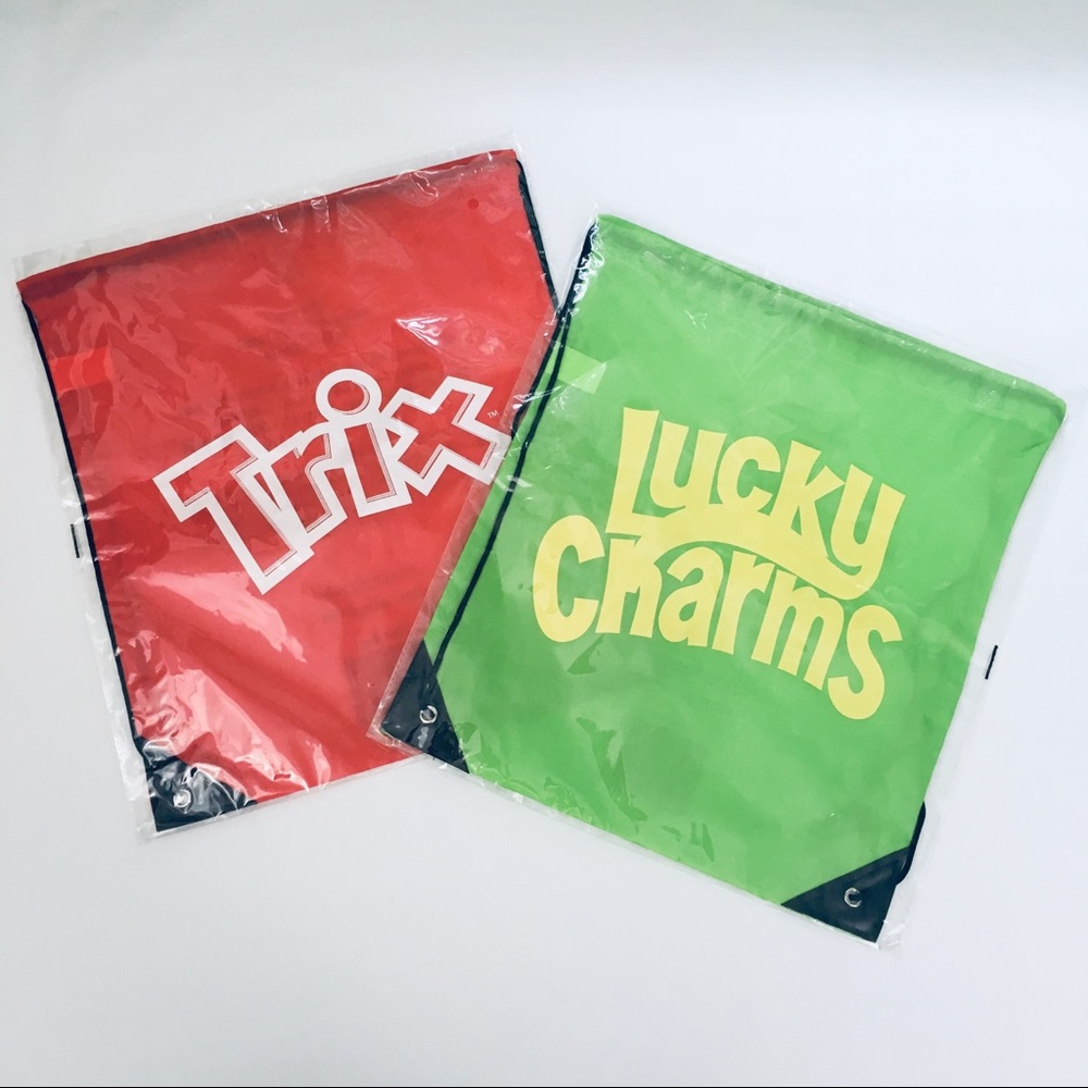 Lucky Charms Trix Drawstring Cinch Sacks NIP